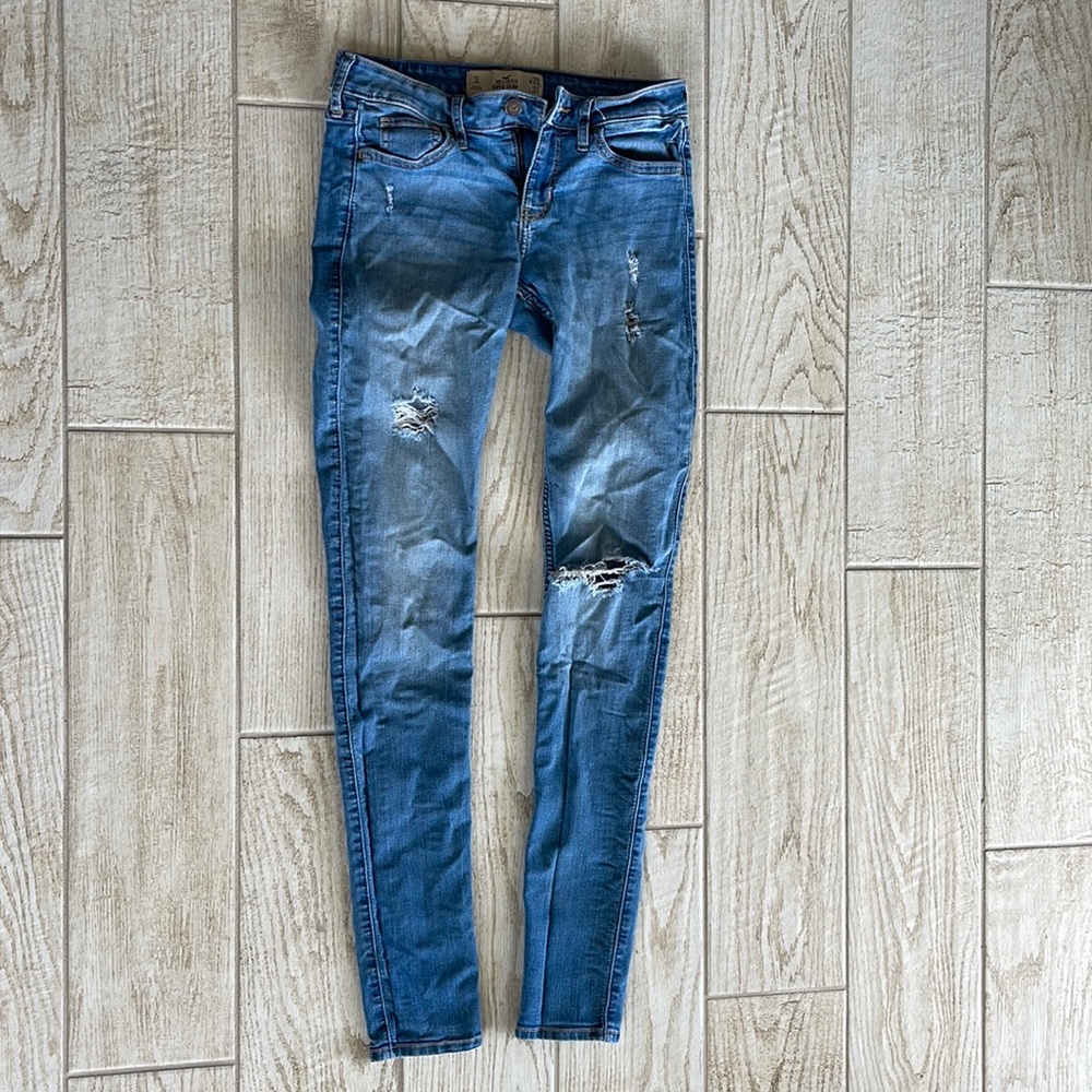 Hollister Super Skinny Ripped Jeans